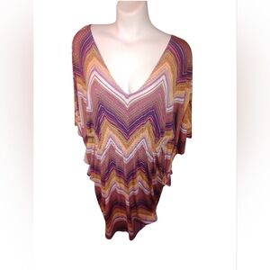 Multicolor Chevron Pattern Dress